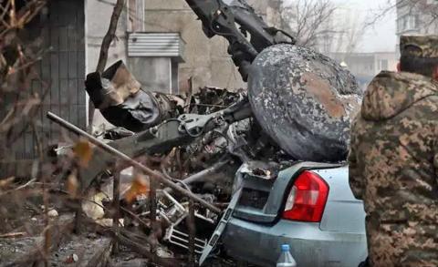 हेलिकप्टर दुर्घटनामा युक्रेनका गृहमन्त्रीसहित १८ जनाको मृत्यु